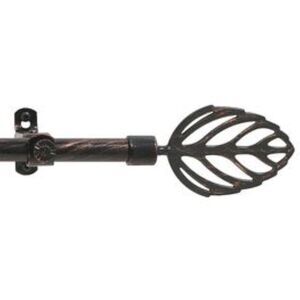 Ergode Metallo Decorative Rod & Finial Leaf 28-48